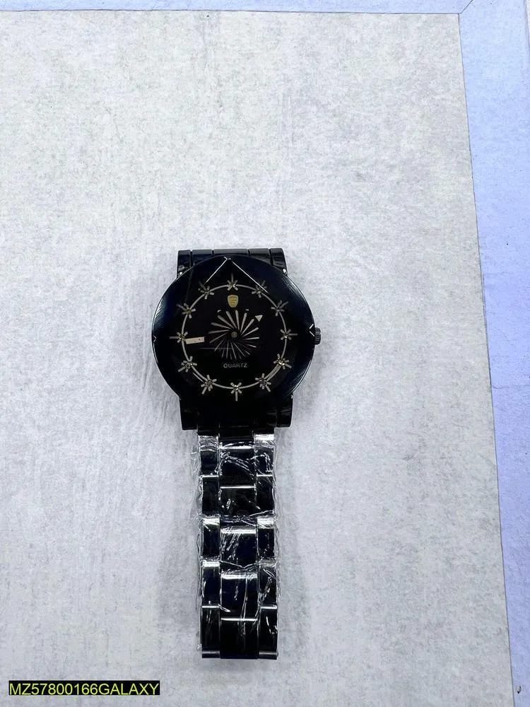 Men’s Stainless Steel Formal Analogue Watch – Premium Chain Strap & Classic Round Dial