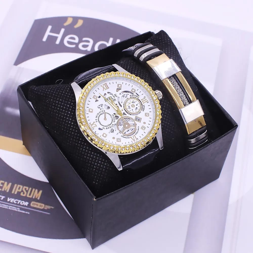 Luxury Couple Watch Set – Quartz Waterproof Men’s & Women’s Watches