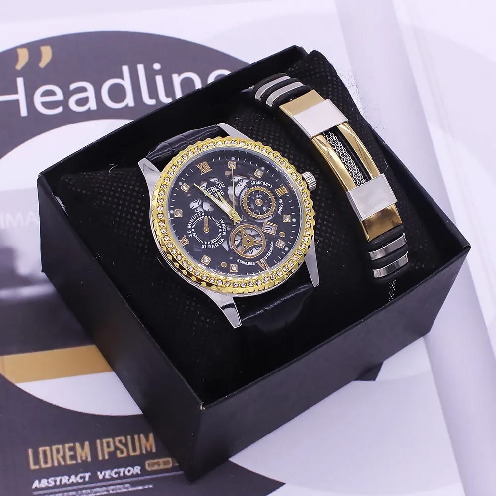 Luxury Couple Watch Set – Quartz Waterproof Men’s & Women’s Watches