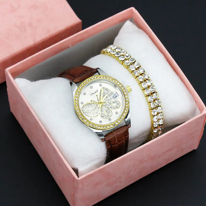 Luxury Couple Watch Set – Quartz Waterproof Men’s & Women’s Watches