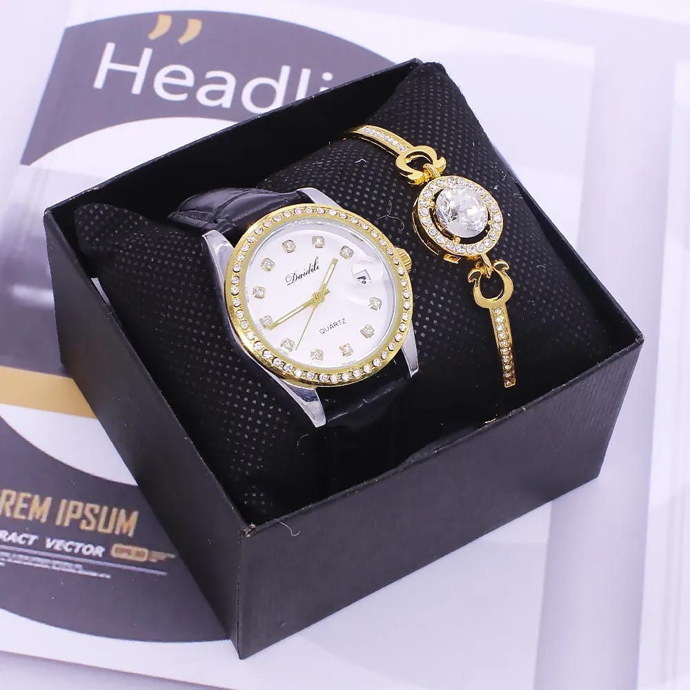 Luxury Couple Watch Set – Quartz Waterproof Men’s & Women’s Watches