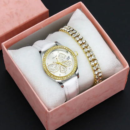 Luxury Couple Watch Set – Quartz Waterproof Men’s & Women’s Watches