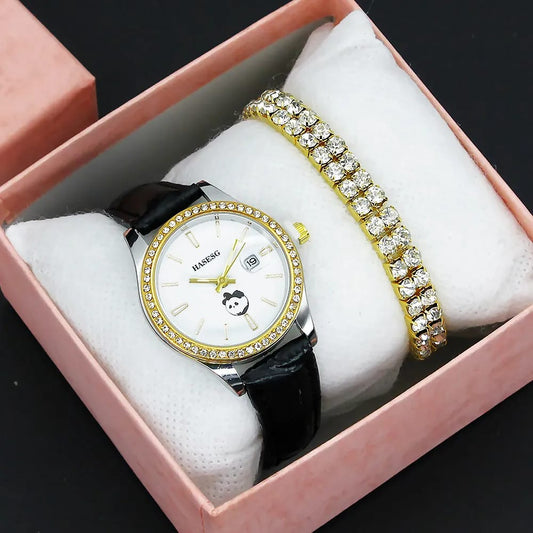 Luxury Couple Watch Set – Quartz Waterproof Men’s & Women’s Watches