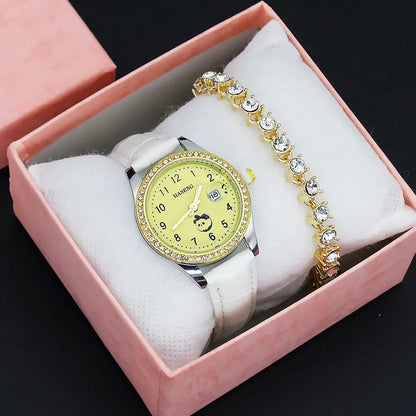 Luxury Couple Watch Set – Quartz Waterproof Men’s & Women’s Watches