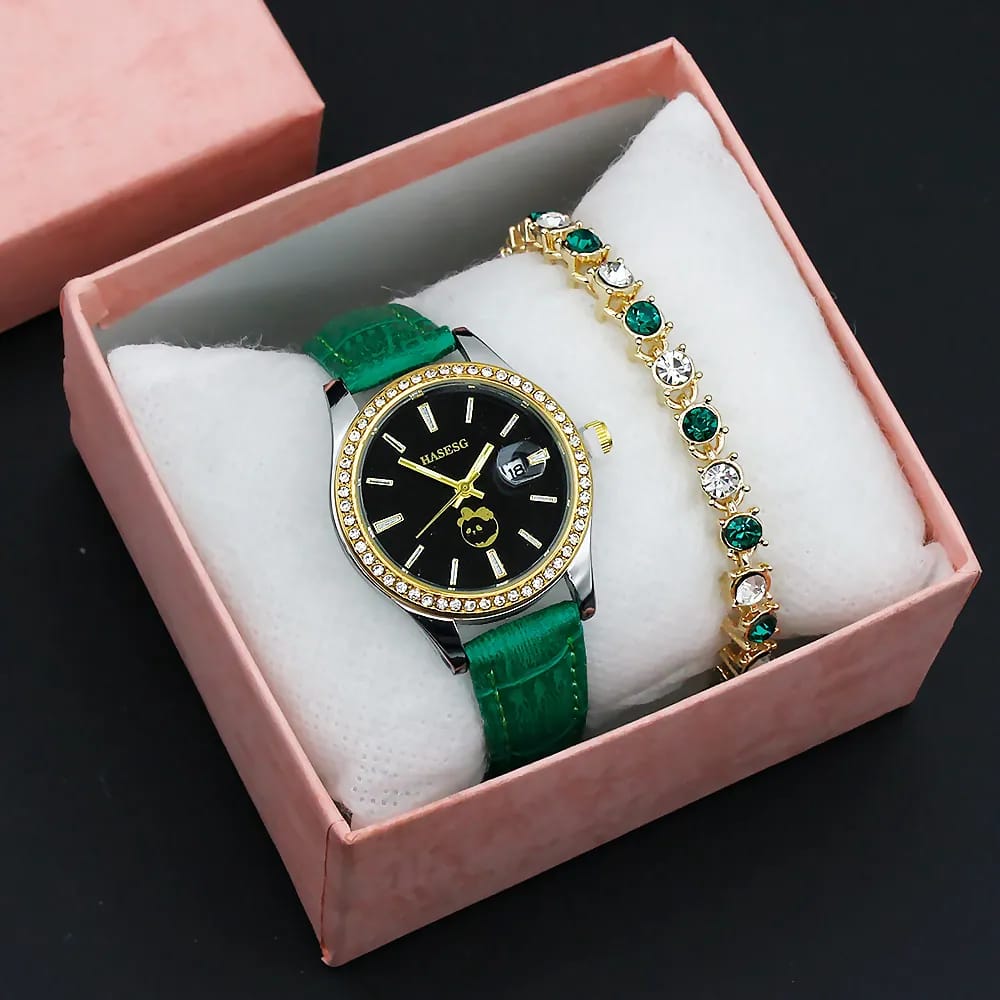 Luxury Couple Watch Set – Quartz Waterproof Men’s & Women’s Watches