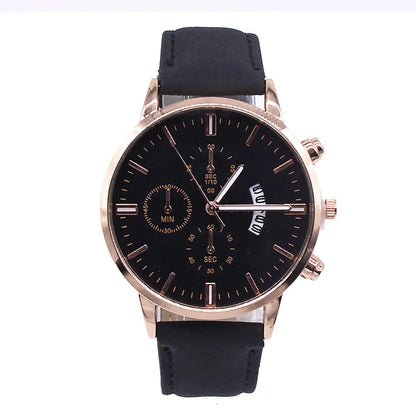 Premium Men’s Calendar Watch with 2-Piece Bracelet Set – Stylish Wrist Watch Combo