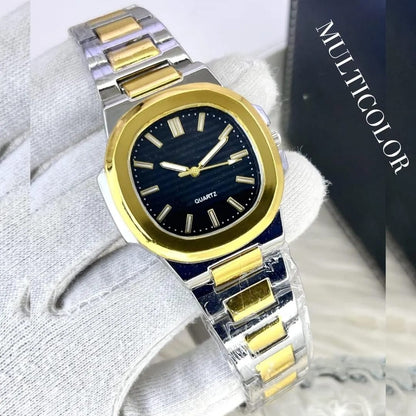 Men's Square Analogue Watch with Chain Strap - 1 Pc, Stylish and Durable Timepiece